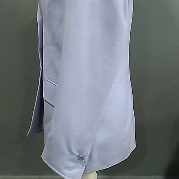 Vtg ESCADA Y2k Office Siren blue Wool blazer Jacket size 8 - Picture 7 of 15